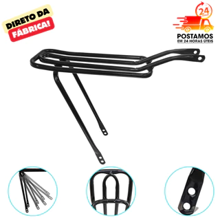 BAGAGEIRO GARUPA TUBÃO REFORÇADO ARO 26 27.5 P/ CADEIRINHA INFANTIL CARGA 40KG DOBRÁVEL