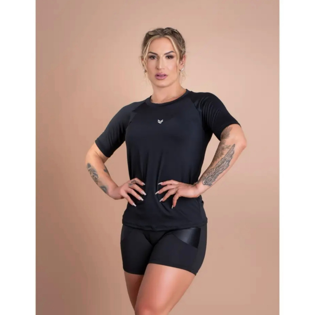 Camisa de Treino Academia Feminina DryFit - Blusa de Academia Feminina ...