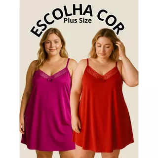 Camisola Plus Size Básica  Conforto Alça Reforçada  Regulável Tecido Sedoso Camisola Feminina Grande em Oferta na Shopee