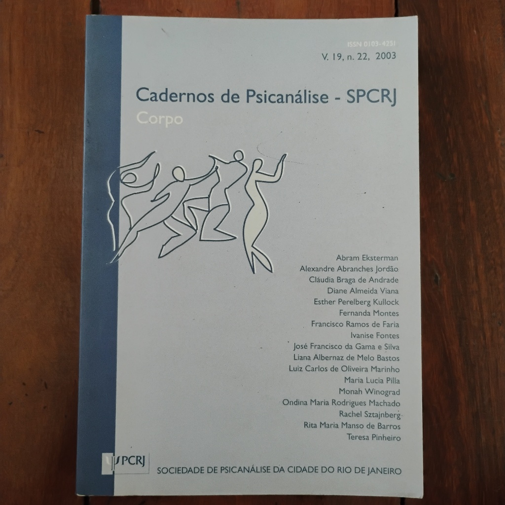 Livro Cadernos de Psicanálise - Corpo - V 19 - N 22 - Varios