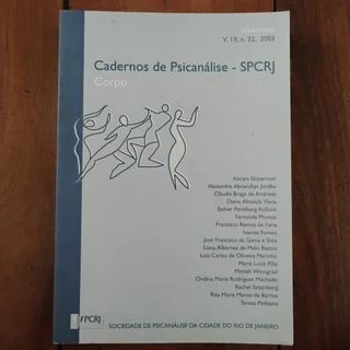 Livro Cadernos de Psicanálise - Corpo - V 19 - N 22 - Varios