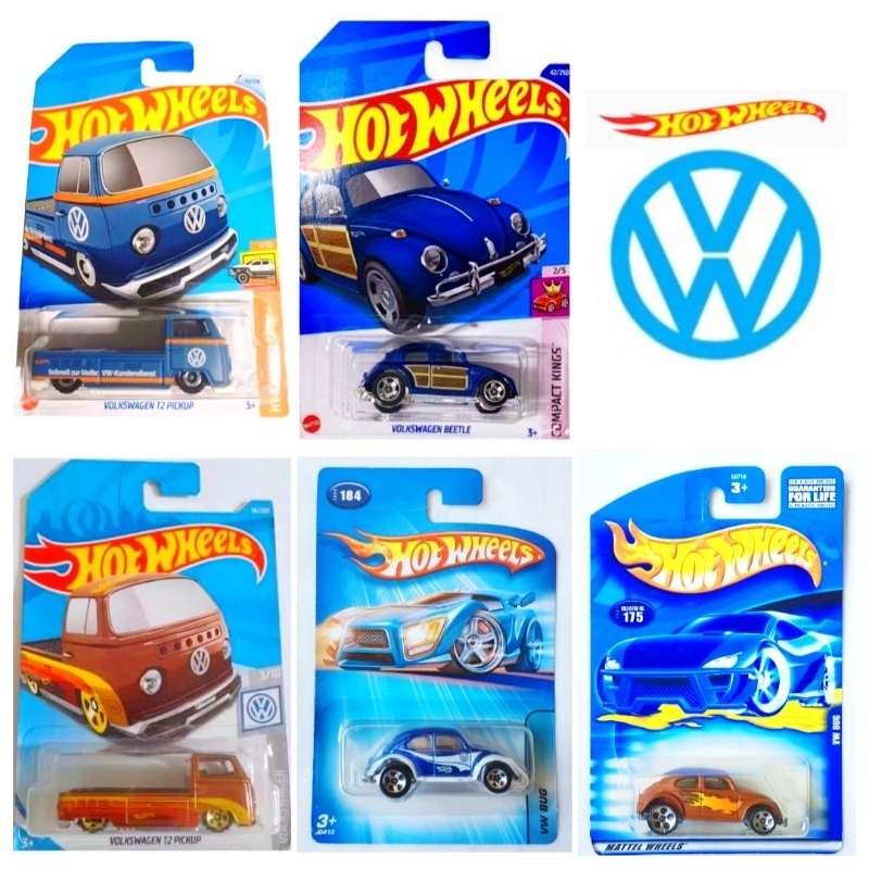 Hot Wheels Volkswagen Fusca Beetle Love Brasília SP2 T2 Kombi Cool