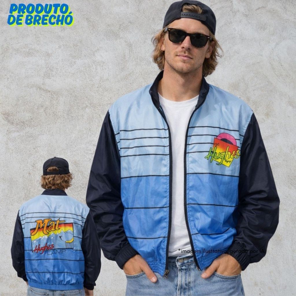 Jaqueta Nylon Vintage Anos 80 Surf Skate Dogtown | Brechó