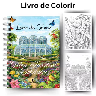 Livro de Colorir Adulto Desenhos para colorir Meu Jardim Botânico tamanhoA5 gramatura 120g 50páginas em Oferta na Shopee