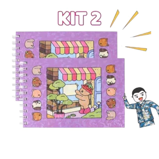 Kit 2 Livro de Colorir Capa Dura cute 50 Folhas Caderno de Desenho Pintura Coloring Book infantil-BYB em Oferta na Shopee