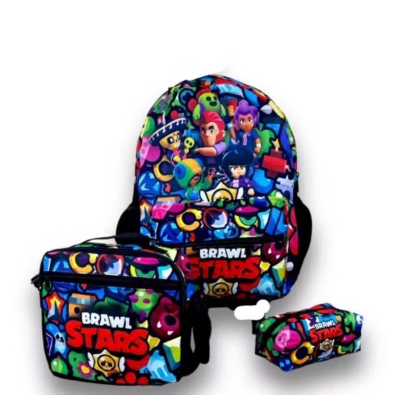 Kit Escolar Braw Star Mochila Costas Lancheira Térmica Estojo | Shopee ...