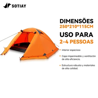 Sotiay Barraca Camping 2-3 Pessoas 3500mm Impermeavel Profissional Tenda de trekking de montanha em Oferta na Shopee