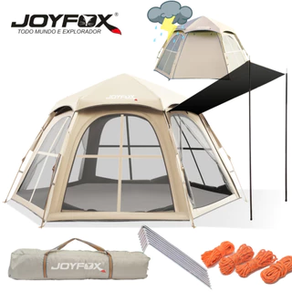 Barraca Camping 8 Pessoas Grande Acampamento 290x250x158cm JOYFOX Impermeavel 2000mm em Oferta na Shopee