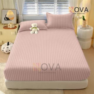 Novo estilo cor sólida  Listrado Jogo De Lençol 03 Peças Não desaparecerá SOLTEIRO CASAL QUEEN em Oferta na Shopee