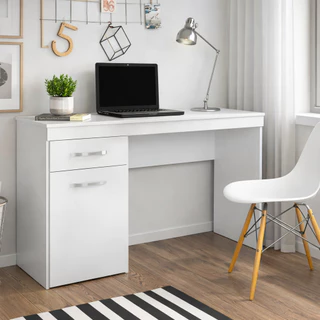 Escrivaninha com Gaveta e Armário Mesa para Estudo Escritório Compacta Moderna Home Office