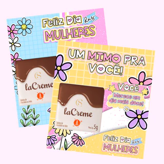 30 Card Cartões para chocolate tablete cacau show Mimos  Dia da Mulher - Não acompanha o chocolate em Oferta na Shopee