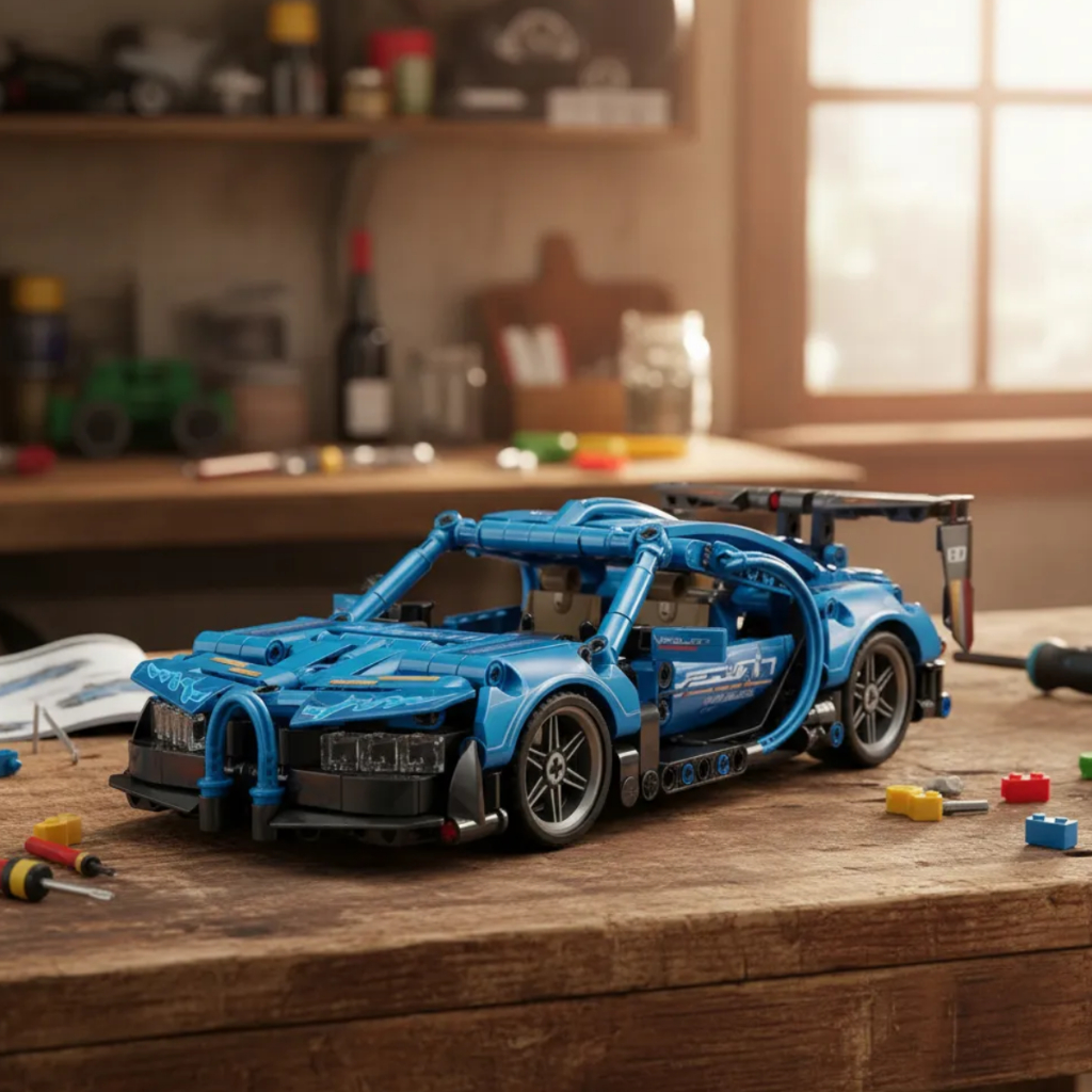 Blocos de Montar ToyStop(R)	Carro Speed Tycole Science 447pç