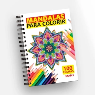Livro para Colorir Adulto Mandalas – 100 Desenhos Antiestresse para Relaxar em Oferta na Shopee