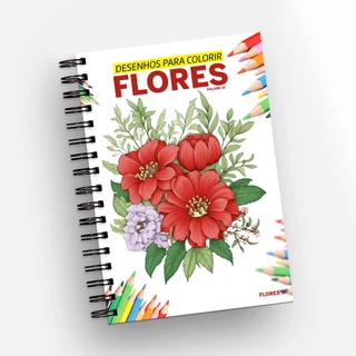 Livro para Colorir Adulto Flores 10 – 100 Desenhos Antiestresse para Relaxar em Oferta na Shopee
