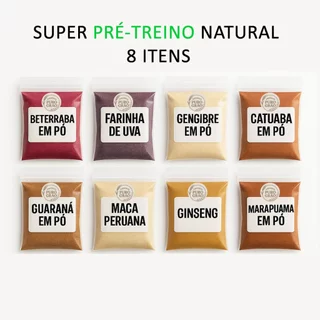 Kit Super Energético Natural Beterraba Uva Guaraná Gengibre