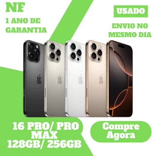 [USADO] Celular iPhone 16 Pro / 16 Pro Max 128GB/256GB Original • Envio Imediato • Nota Fiscal em Oferta na Shopee