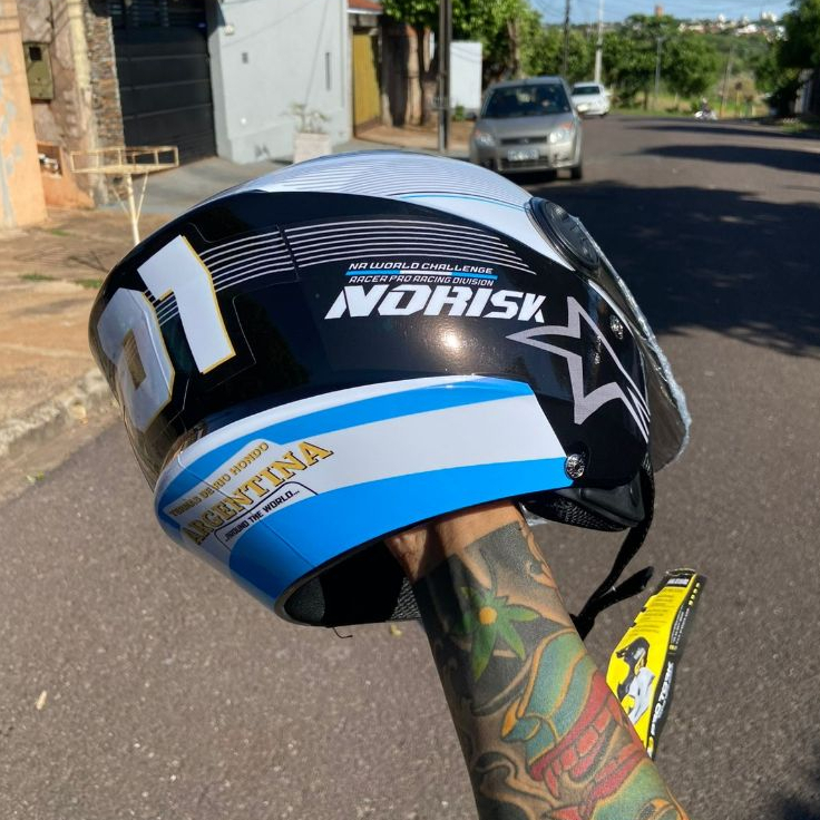 Capacetes New Liberty Personalizados Norisk Paises TAM58 | Shopee