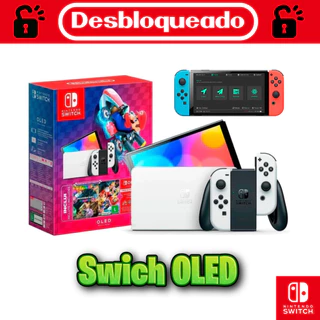 Nintendo SWITCH OLED *DESBLOQUEADO* VARIAS CORES + LOJINHA + CARTÃO SD + GARANTIA