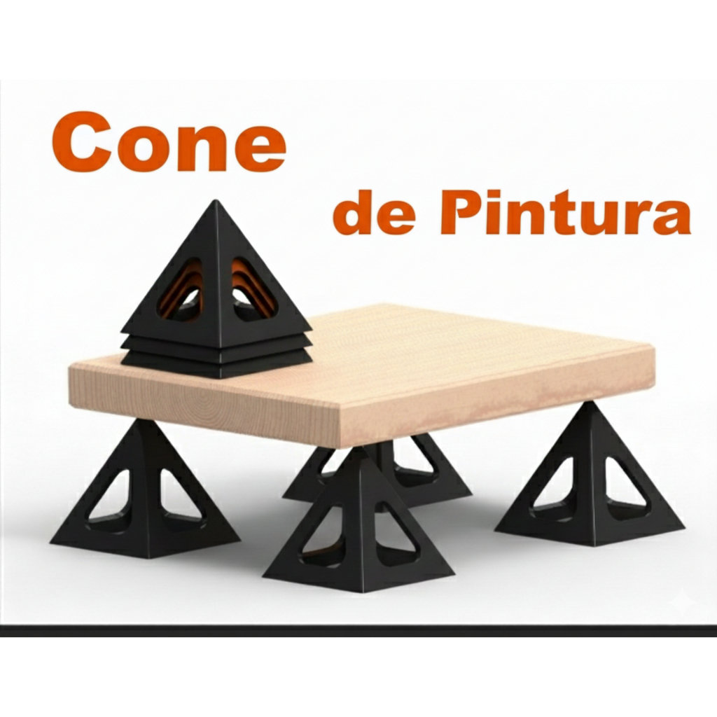 Pirámides De Pintura Amarillas - Juego De 5 Soportes Elevadores Para Pintar Piezas Pequeñas Sin Manchas