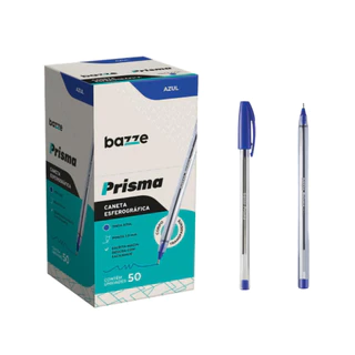 Canetas Esferográfica Ponta Media 1.0mm Macia Caixa 50 unidades Escritório Escolar BAZZE em Oferta na Shopee