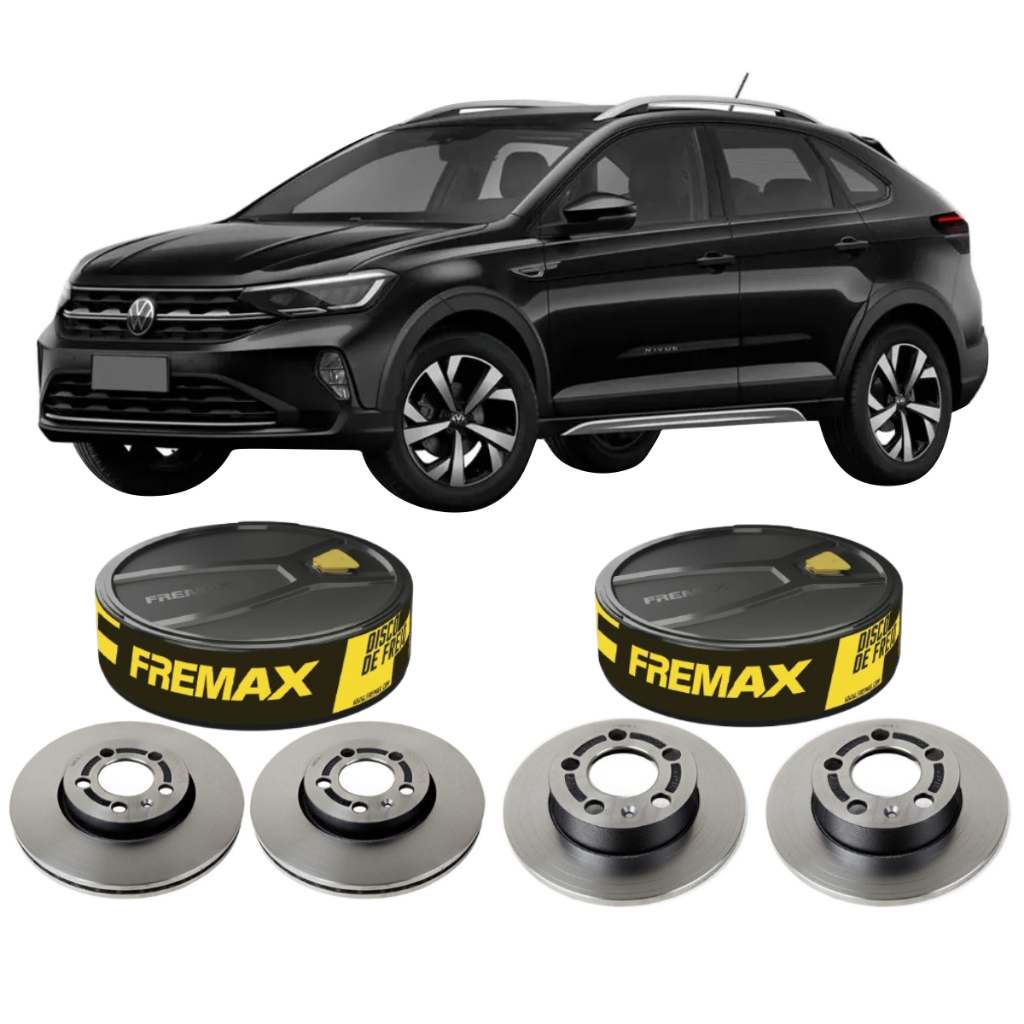Kit Disco De Freio Diant + Tras Nivus 1.0 TSI 2021 A 2025 Fremax