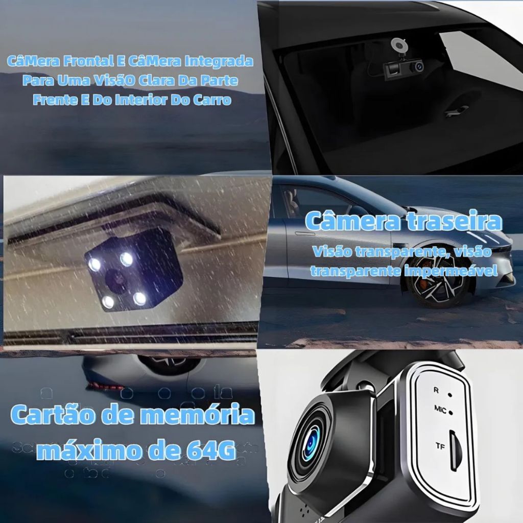 Câmera Veicular Automotiva HD 1080p Black Box Vision | Shopee Brasil