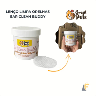 Lenços Umedecidos para Limpar Orelhas Higiene Cães e Gatos Great Pets Pets Ear Clean em Oferta na Shopee