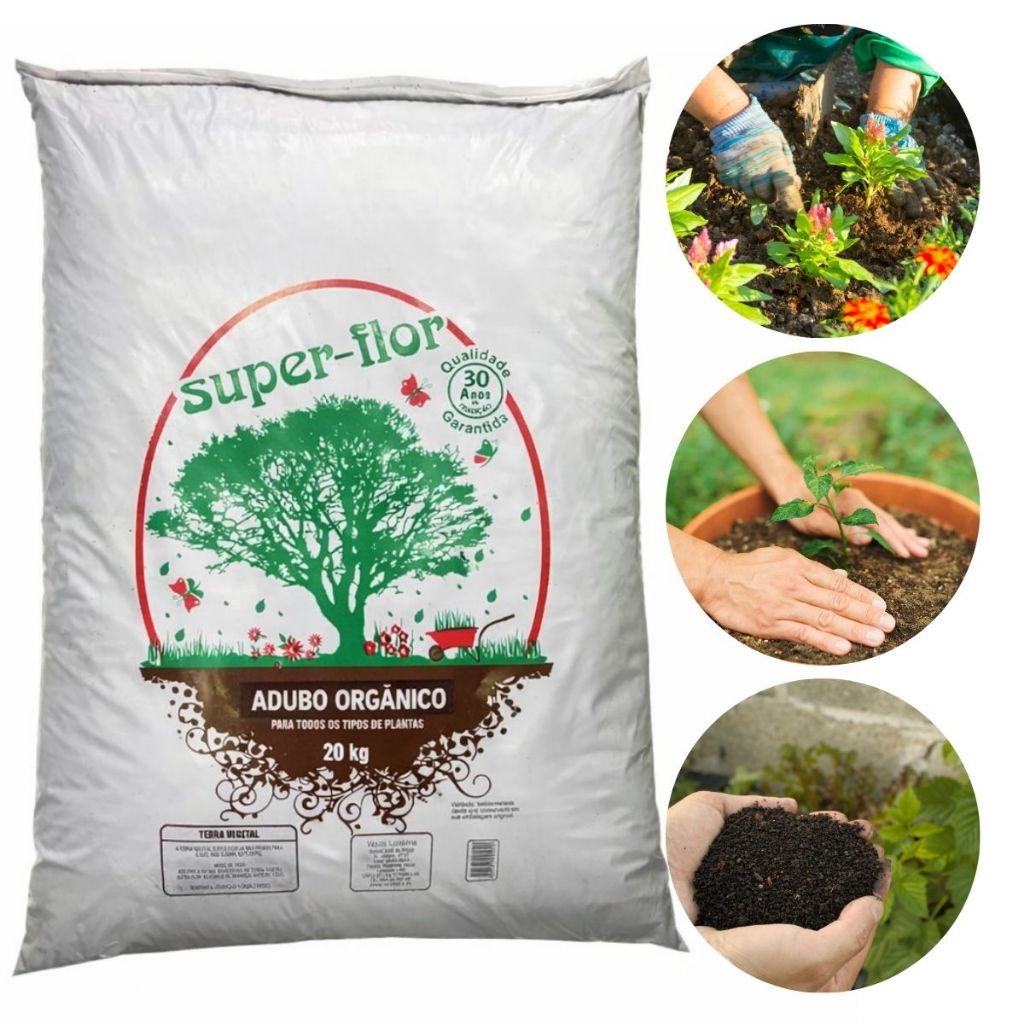 Adubo Orgânico Todo tipo de Planta Jardinagem Plantio Jardim Flores ...