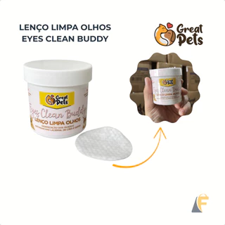 Lenço Pet Limpa Lagrima Olhos Cães e Gatos Eyes Clean Buddy Great Pets em Oferta na Shopee