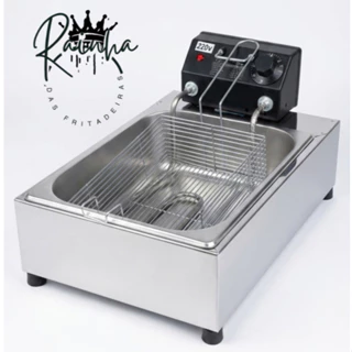 Fritadeira Elétrica Industrial 5 Litros em Inox com 3.000 Watts- Eficiência e Qualidade para sua cozinha. em Oferta na Shopee