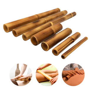 Kit Bambu 7 Peças para Massagem Modeladora Corpo e Face Redutor Medidas Profissional Maçaricado em Oferta na Shopee