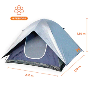 Barraca De Camping 4 Pessoas Luna Sobre Teto Impermeável