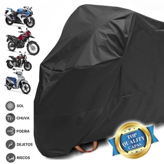Capa Para Cobrir Moto Protetora Resistente Contra Sol Chuva Poeira Anti-Risco Forrada Impermeável Diversos Tamanhos Todo em Oferta na Shopee
