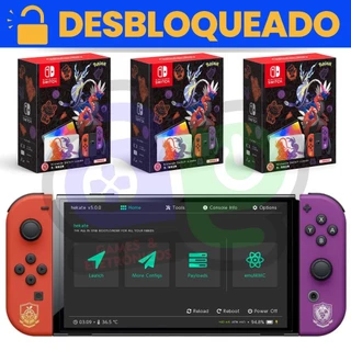 Nintendo Switch Oled Desbloqueado Novo Pokémon Scarlet & Violet Edition - 1 Ano de Garantia