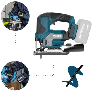 Serra Tico-tico Profissional A Bateria 18v Ws2308.9 Wesco em Oferta na Shopee