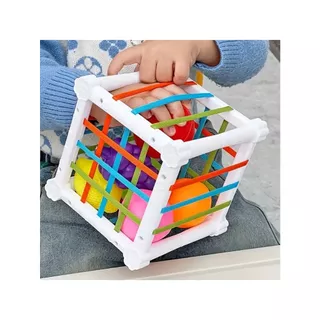 Brinquedo Educativo Infantil Bloco Baby Cubo de Atividades Colorido Frutas Criança