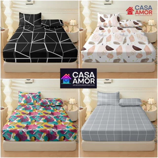 Jogo De Lençol 02 e 03 Peças SOLTEIRO CASAL QUEEN Percal Ponto Palito Estampado em Oferta na Shopee