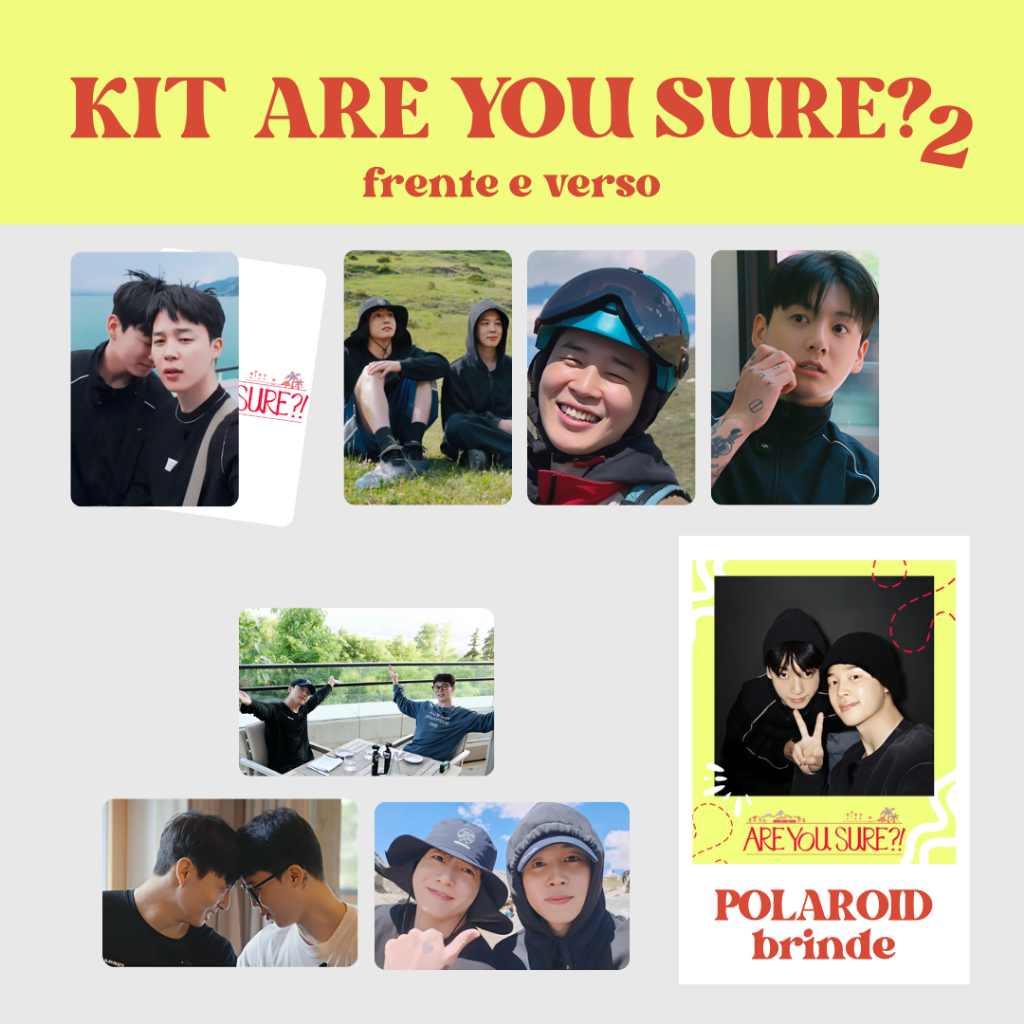KIT ARE YOU SURE 2 (Jungkook, Jimin, Jikook) + brinde | Shopee Brasil
