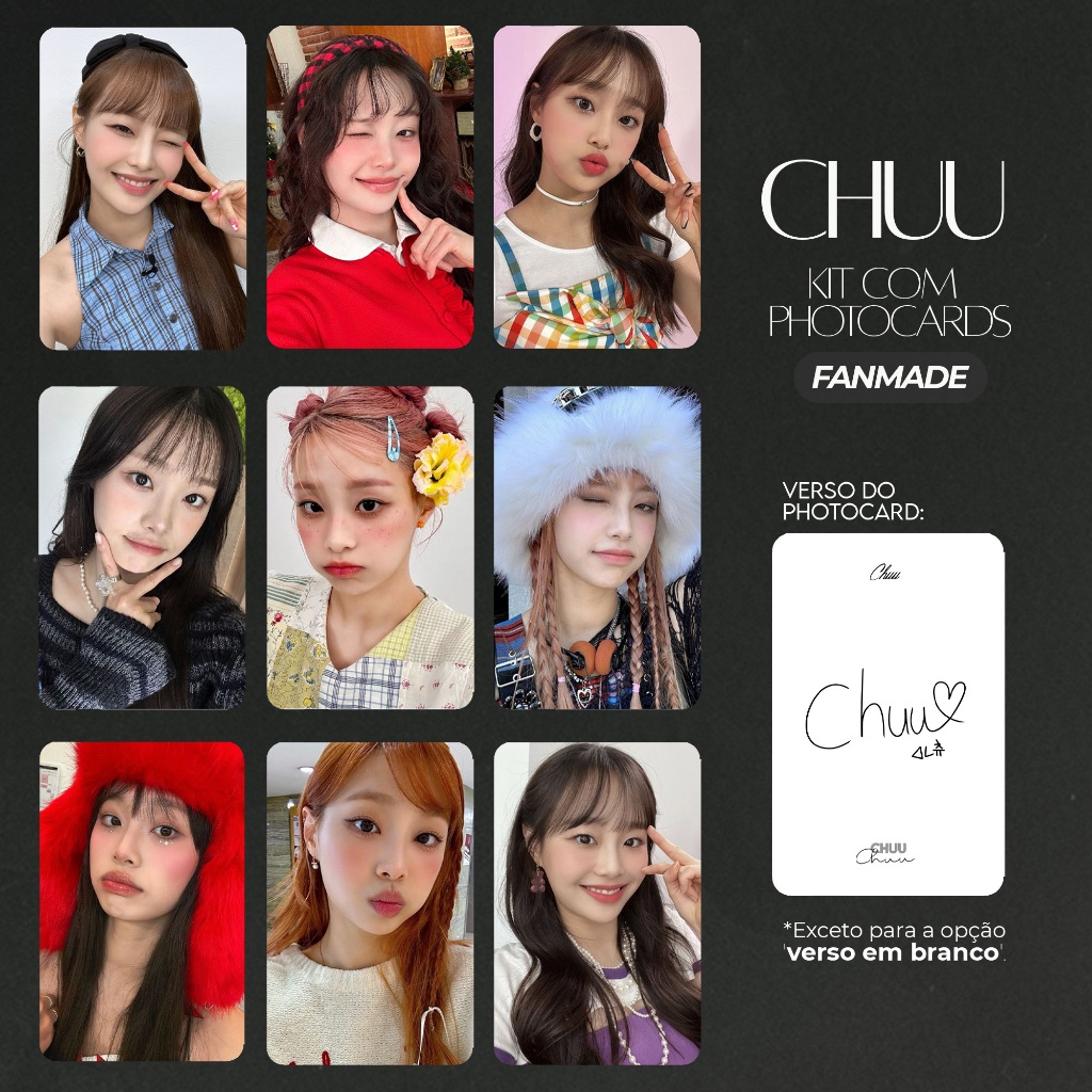 Chuu | Kit com Photocards Fanmade K-pop (LOONA) | Shopee Brasil