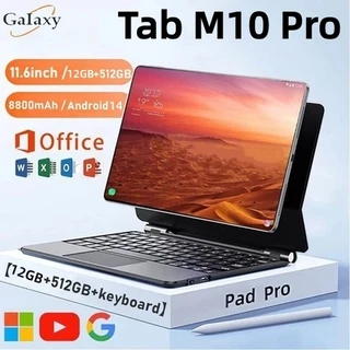 [Presente grátiss] Galaxy Tablet M10 PRO 512GB 12GB RAM 11,6 polegadas Android 14 apresenta 5G Dual SIM 8800mAh Bateria em Oferta na Shopee
