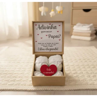 Caixa para anunciar gravidez para papai ou demais membros da família em Oferta na Shopee