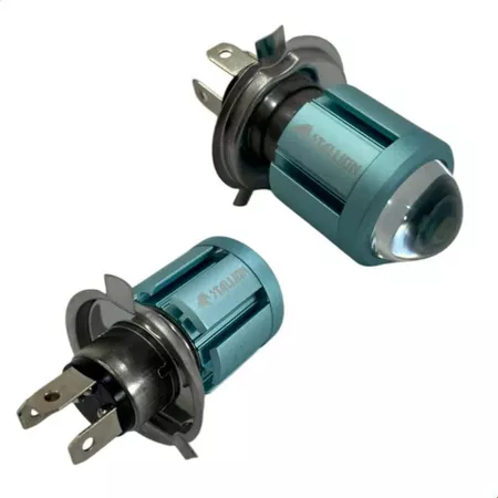 2 Lâmpada Farol Xenon Projetor Led H4 Super Branca 6500k Chip Moto Carro Super Forte Plug And Play