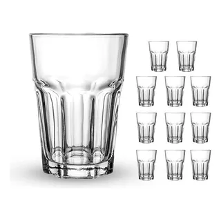Kit copos de vidro 350ml opções com 3 6 ou 12 unidades ideal para água suco e bebidas