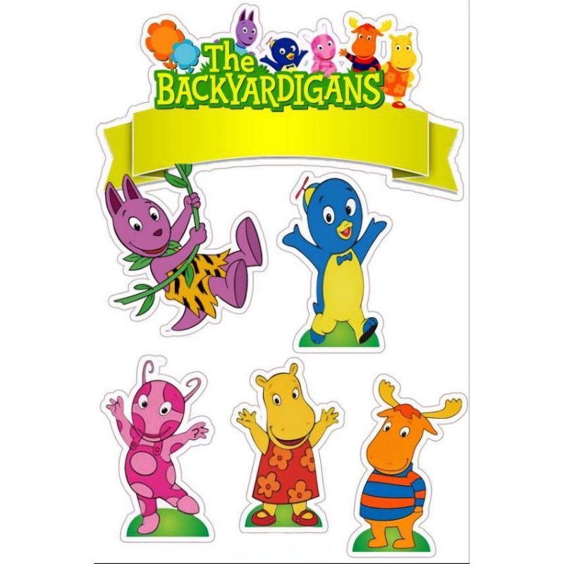 Topo Topper de Bolo Backyardigans Personalizado Nome Idade Mod1 ...