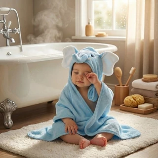 ✨【Novidades】Toalha De Banho Bebê Capuz Roupão Infantil Recém Nascido Criança Bichinho Bordado Absorvente 80 x 80cm em Oferta na Shopee