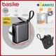 Basike Power Bank 10000mah PD 22.5 W Mini,Bateria portátil Carregamento sem fio para celulares/relógios/fones,b200b