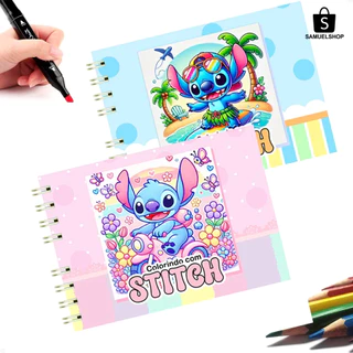 livro de Colorir Stch fofo infantil caderno de desenho para pintar 50 folhas em Oferta na Shopee