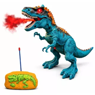 Brinquedo Dinossauro Controle Remoto Anda Solta Fumaça Tiranossauro Rex em Oferta na Shopee