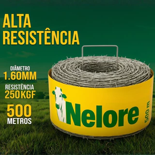 Arame Farpado 500m Galvanizado Morlan Cercamento Rural em Oferta na Shopee