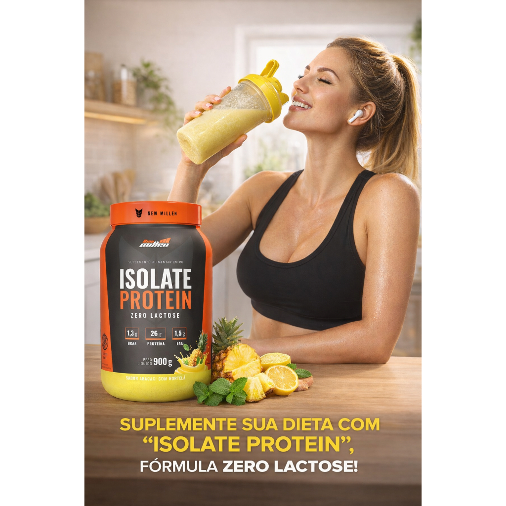 Isolate Protein 900g - New Millen - ZERO LACTOSE - BOVINO | Shopee